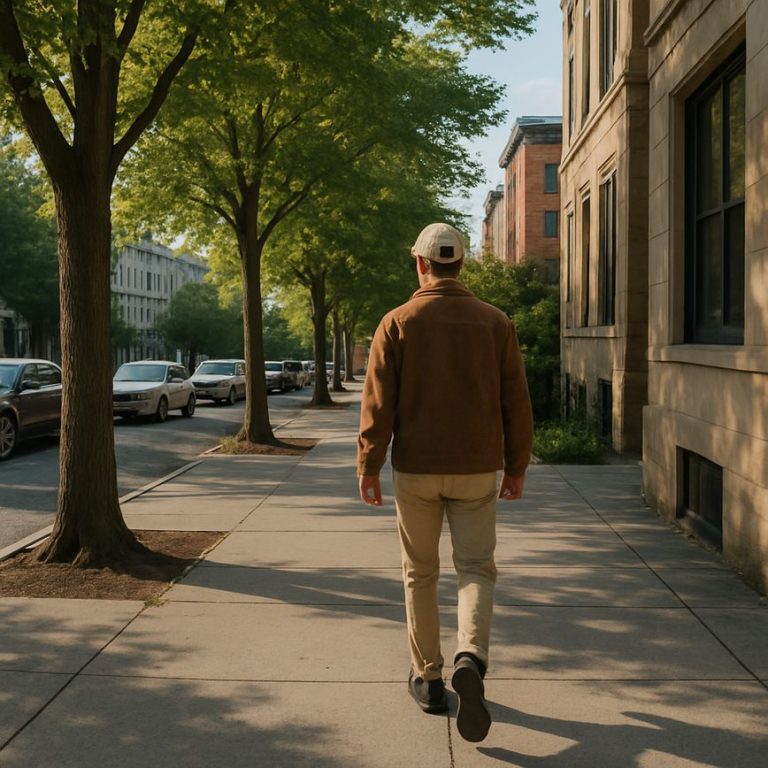 Caminar después del trabajo para relajarse
